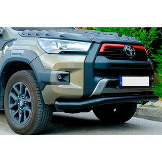 Texas bullbar / frontbeschermbeugel voor 2020+ (76 mm, zwart) Toyota Hilux 2015– foto 2