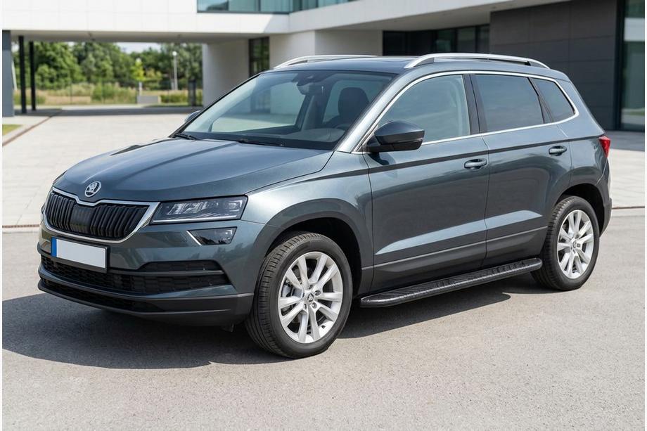 Skoda Karoq 2018– Bosphorus Black side steps (2 stuks, aluminium) Image