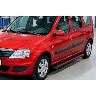 Side steps Maya Red (2 stuks, aluminium) Dacia Logan MCV 2004–2014 foto 1