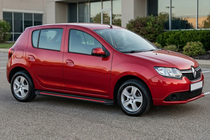 Dacia Sandero 2013–2020 Side steps Maya Red (2 stuks, aluminium) foto 1