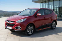 Hyundai IX-35 2010–2015 Side steps Maya Red (2 stuks, aluminium) foto 1