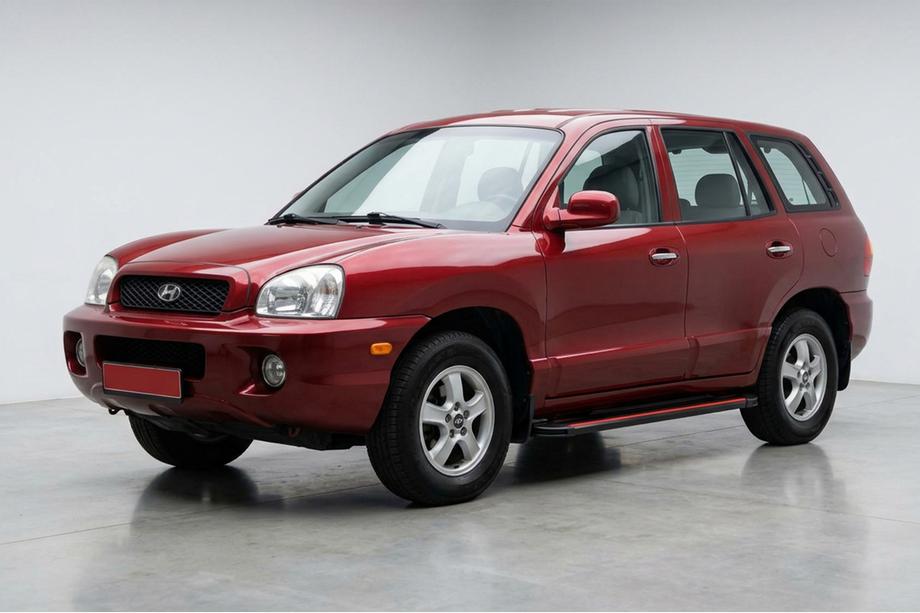 Hyundai Santa Fe 1 2000–2006 Side steps Maya Red (2 stuks, aluminium) Foto 1