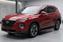 Hyundai Santa Fe 4 2018–2023 Side steps Maya Red (2 stuks, aluminium) foto 1