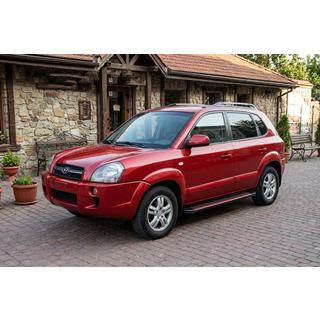 Side steps Maya Red (2 stuks, aluminium) Hyundai Tucson JM 2004– foto 1