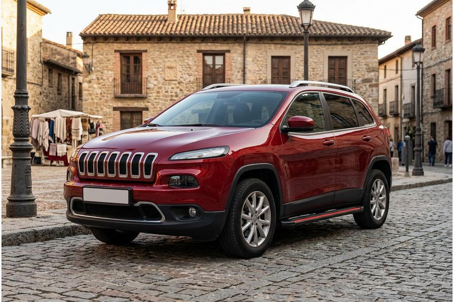 Jeep Cherokee KL 2013– Side steps Maya Red (2 stuks, aluminium) Image
