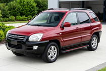 Kia Sportage 2004–2010 Side steps Maya Red (2 stuks, aluminium) foto 1