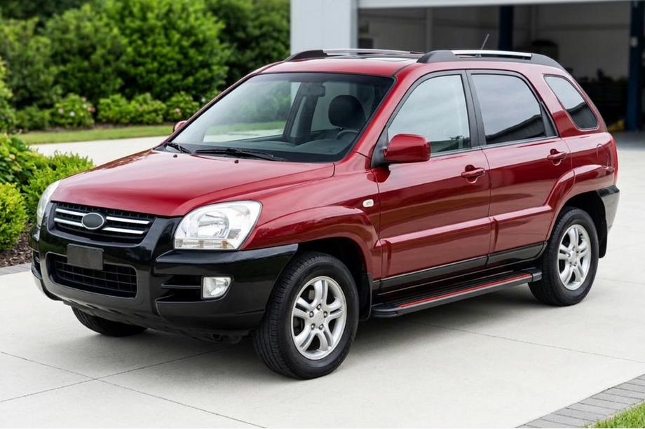 Kia Sportage 2004–2010 Side steps Maya Red (2 stuks, aluminium) Image