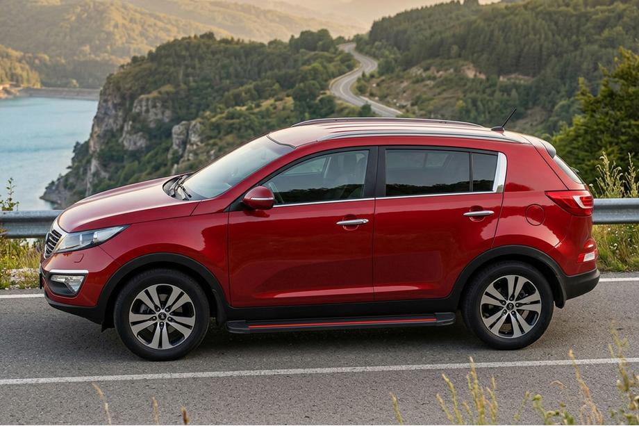 Kia Sportage 2010–2015 Maya Red-Black side steps (2 stuks, aluminium) Image