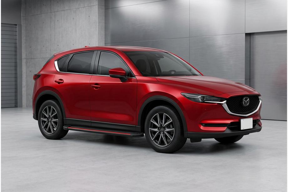 Mazda CX-5 2017–2025 Side steps Maya Red (2 stuks, aluminium) Image