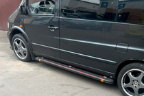 Mercedes Vito W638 1996–2003 Side steps Maya Red (2 stuks, aluminium) foto 4