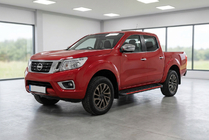 Nissan Navara/NP300 2016– Side steps Maya Red (2 stuks, aluminium) foto 1