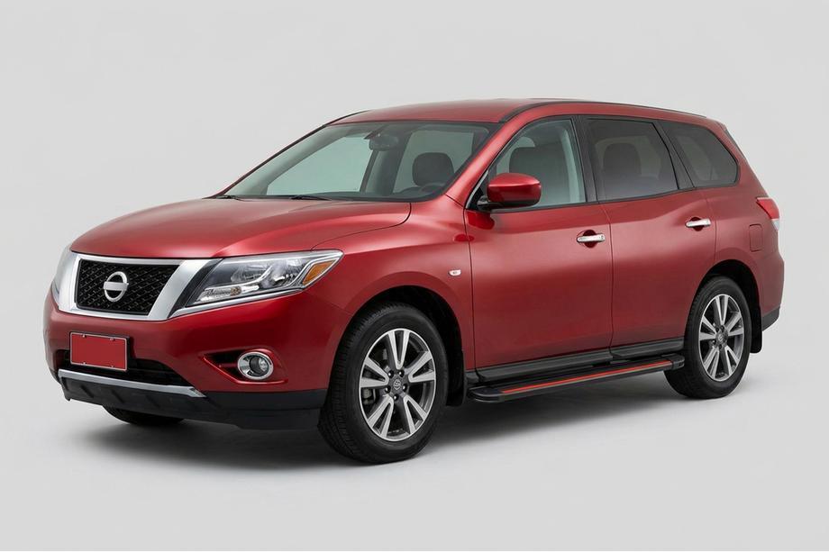 Nissan Pathfinder R52 2012–2021 Side steps Maya Red (2 stuks, aluminium) Image