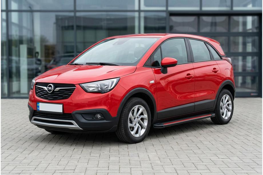 Opel Crossland X 2017–2024 Side steps Maya Red (2 stuks, aluminium) Image