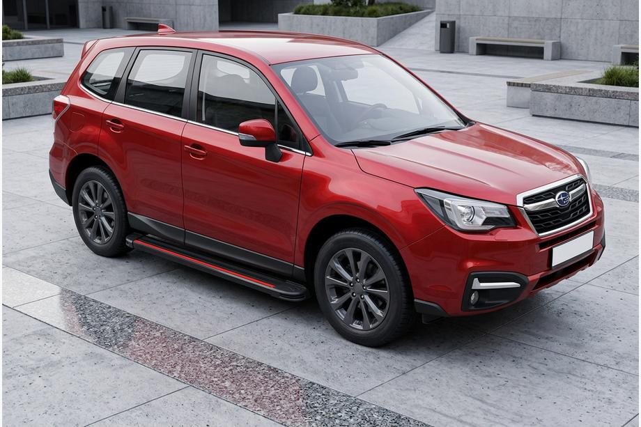 Subaru Forester 2013–2018 Side steps Maya Red (2 stuks, aluminium) Image