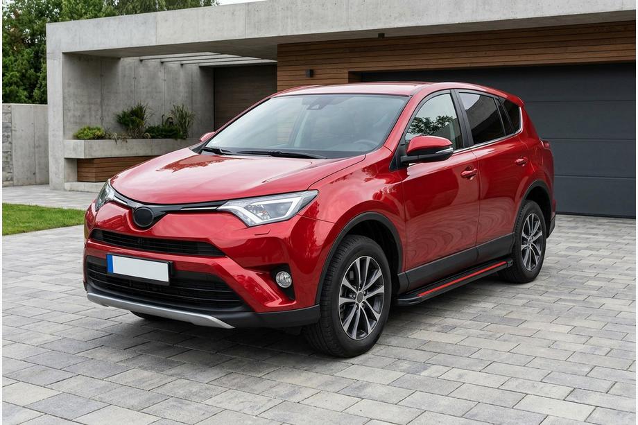 Toyota Rav 4 2013–2018 Side steps Maya Red (2 stuks, aluminium) Image