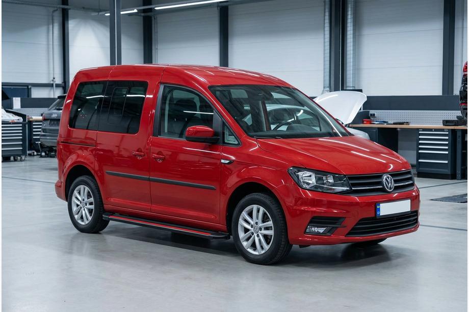 Volkswagen Caddy 2015–2020 Side steps Maya Red (2 stuks, aluminium) Image