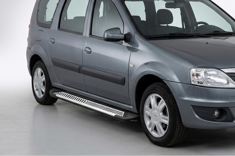 Lada Largus 2012– Line side steps (set van 2, aluminium) Image
