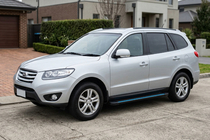 Hyundai Santa Fe 2 2006–2012 Zijtreden Maya Blue-Black (2 st., aluminium) foto 1