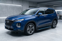 Hyundai Santa Fe 4 2018–2023 Maya Blue sidesteps (2 stuks, aluminium) foto 1