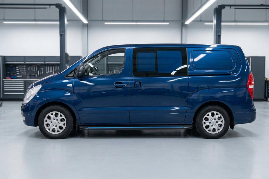 Hyundai H300, H1, Starex 2008–2020 Maya Blue sidesteps (2 stuks, aluminium) Foto 1