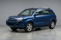 Hyundai Tucson JM 2004– Maya Blue sidesteps (2 stuks, aluminium) foto 1