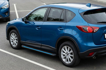 Mazda CX-5 2012–2017 Maya Blue sidesteps (2 stuks, aluminium) foto 2