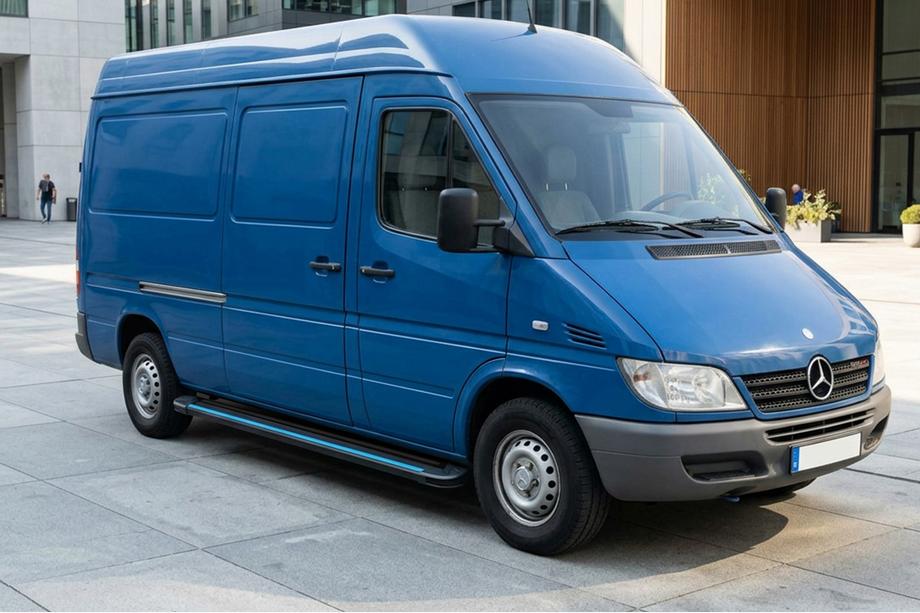 Mercedes Sprinter W901/902/903/904/905 1995–2006 Maya Blue sidesteps (2 stuks, aluminium) Lange wielbasis Image