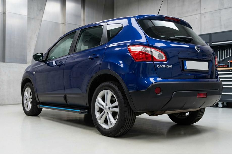 Nissan Qashqai 2007–2010 Zijtreden Maya Blue-Black (2 st., aluminium) Image