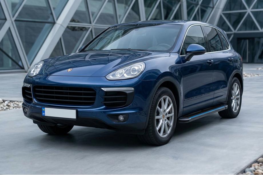 Porsche Cayenne 2010–2017 Maya Blue sidesteps (2 stuks, aluminium) Image