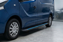 Renault Trafic 2001–2015 Zijtreden Maya Blue-Black (2 st., aluminium) foto 1