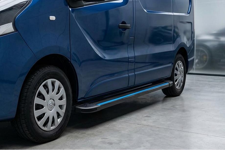 Renault Trafic 2001–2015 Zijtreden Maya Blue-Black (2 st., aluminium) Image