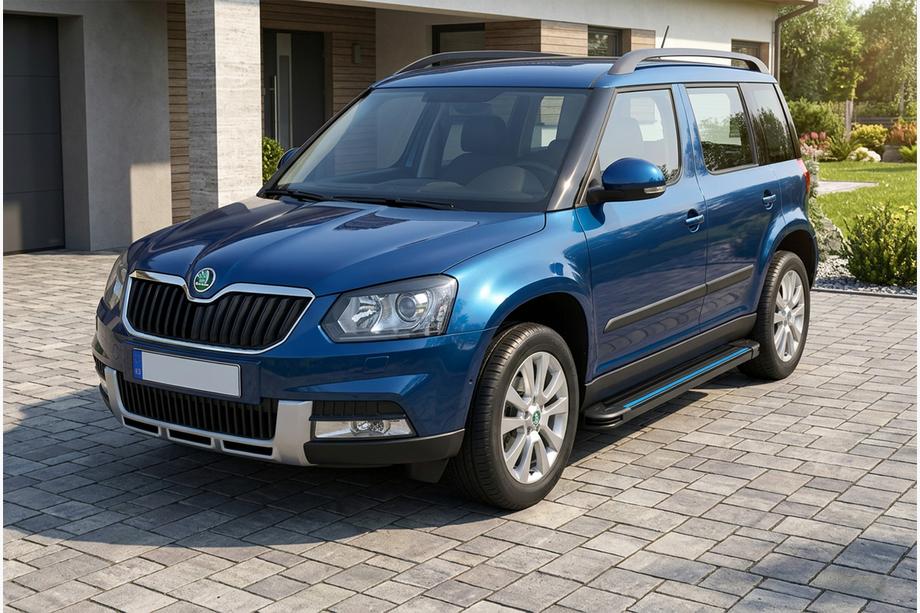 Skoda Yeti 2009–2017 Maya Blue sidesteps (2 stuks, aluminium) Image