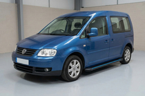 Volkswagen Caddy 2004–2010 Maya Blue sidesteps (2 stuks, aluminium) Standaard basis foto 1
