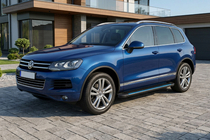 Volkswagen Touareg 2010–2018 Maya Blue sidesteps (2 stuks, aluminium) foto 1