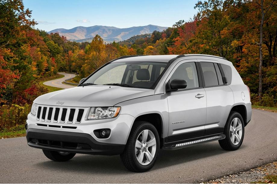 Jeep Compass 2006–2016 Side steps New Vision Black (2 stuks, aluminium) Image
