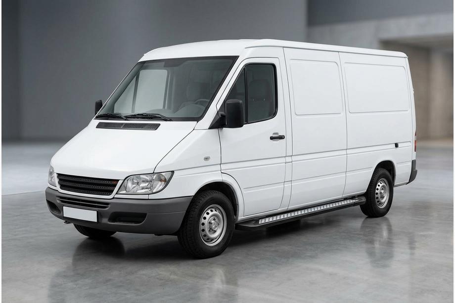 Mercedes Sprinter W901/902/903/904/905 1995–2006 Side steps New Vision Black (2 stuks, aluminium) Lange wielbasis Image