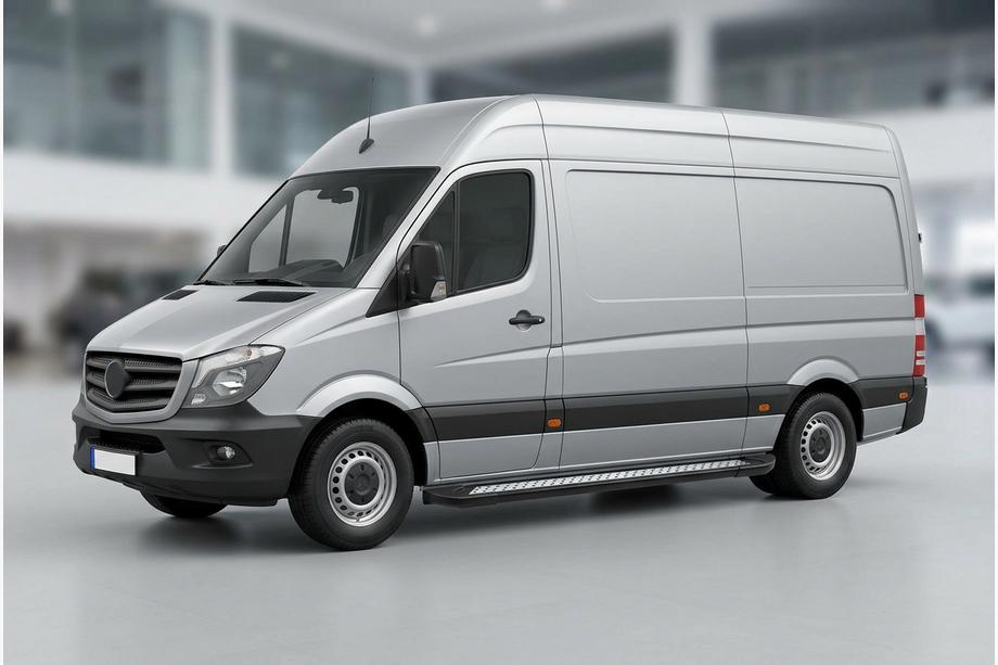 Mercedes Sprinter W906 2006–2018 Side steps New Vision Black (2 stuks, aluminium) Middellange wielbasis Image