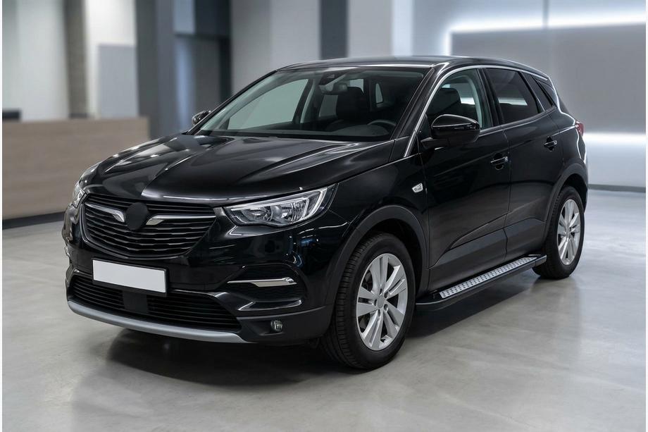Opel Grandland X 2017– Side steps New Vision Black (2 stuks, aluminium) Image