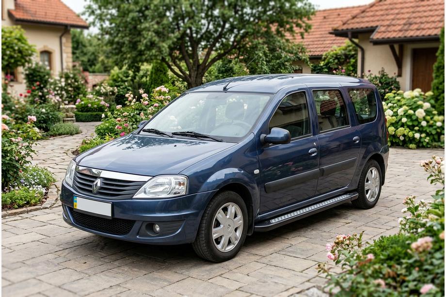 Renault Logan MCV 2005–2013 Side steps New Vision Black (2 stuks, aluminium) Image