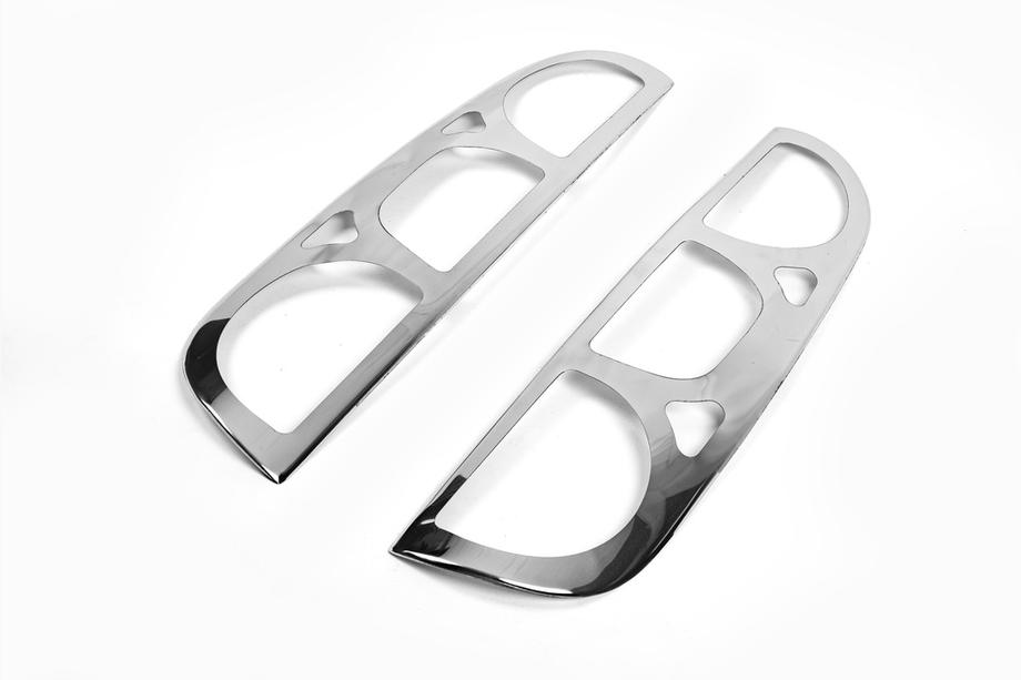 Fiat Doblo I 2005–2010 Achterlichtcovers (2 st., RVS) Carmos - Turks staal Foto 3