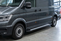 Volkswagen Crafter 2016– Side steps New Vision Black (2 stuks, aluminium) Lang/Extra lang foto 1