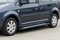 Volkswagen Caddy 2010–2015 Side steps New Vision Black (2 stuks, aluminium) Maxi basis foto 1