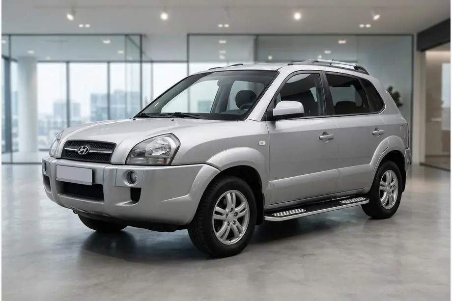 Hyundai Tucson JM 2004– Tayga V2 side steps (2 stuks, aluminium) Image