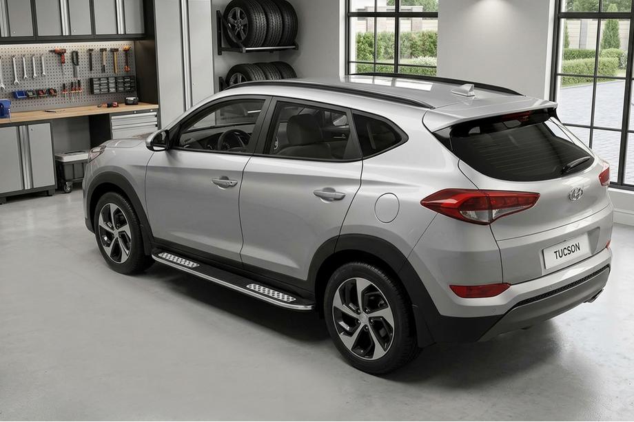 Hyundai Tucson TL 2016–2021 Tayga V2 side steps (2 stuks, aluminium) Foto 1