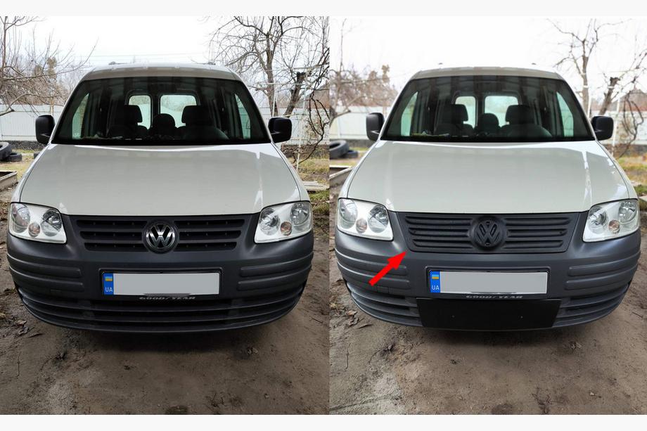 Volkswagen Caddy 2004–2010 Winterafdekking voor grille (bovenste) Mat Image