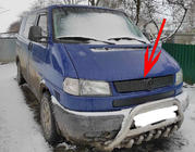 Volkswagen T4 Transporter 1990–2003 Winter bovenste grille-afdekking Glanzend voor schuine neus foto 2
