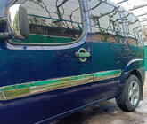 Fiat Doblo I 2005–2010 Deur sierlijst (brede uitvoering, 4 stuks, RVS) OmsaLine - Italiaans roestvrij staal foto 1