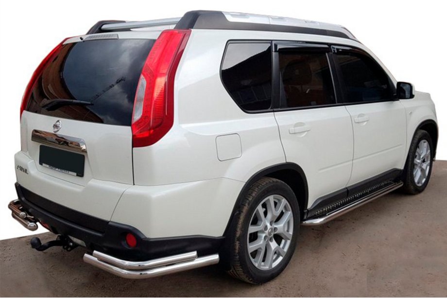 Nissan X-trail T31 2007–2014 Achterhoekbeugels AK003-Double (2 stuks, RVS) Image