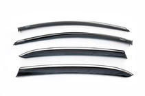 Renault Megane IV 2016–2025 Raamwindschermen met chroomlijst HB (4 stuks, Niken) foto 3