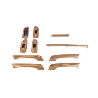 Set dashboardinserts in licht houtlook Toyota Land Cruiser Prado 150 2009–2023 foto 1